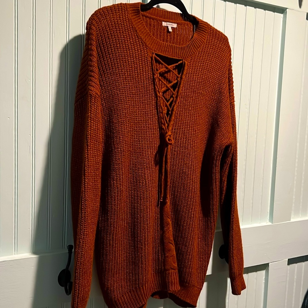 Sexy front spring sweater.